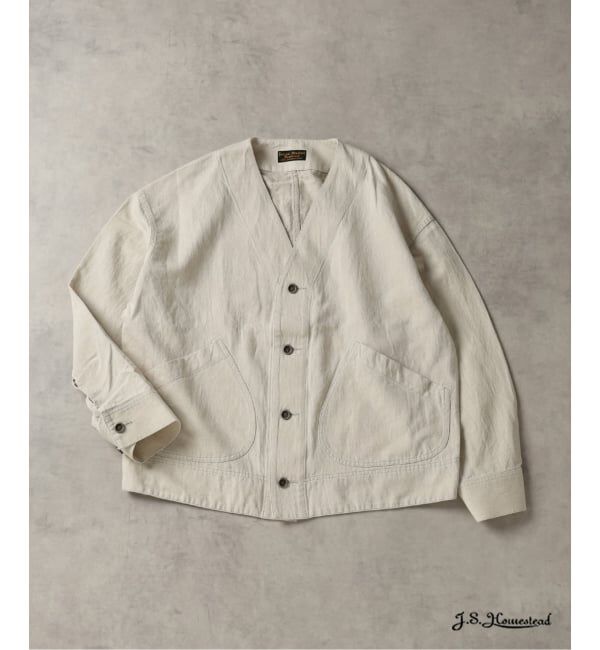 J.S.Homestead「《予約》J.S.Homestead / コットンリネン デニム &ldquo;JUDO&rdquo; ブルゾン」|その他|ナチュラル