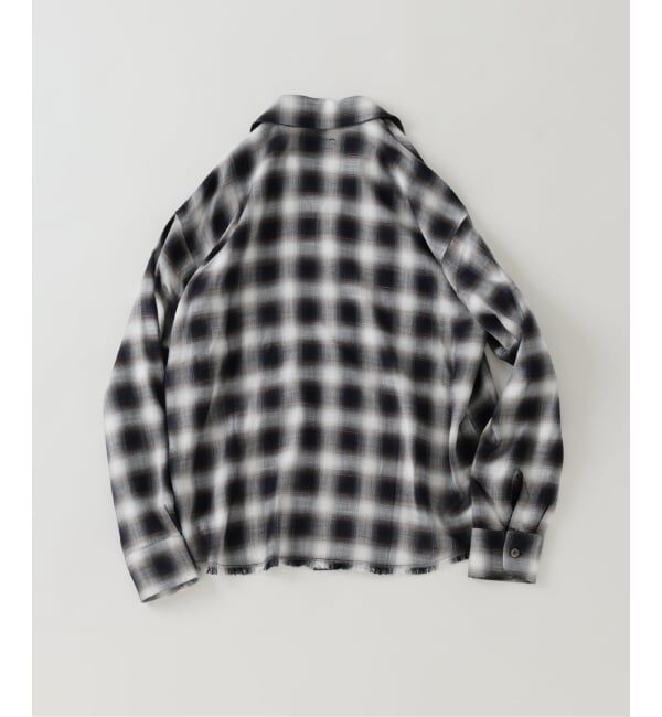 JOURNAL STANDARD relume「《予約》レーヨン アンカット フリンジ チェックシャツ」|シャツ・ブラウス|
