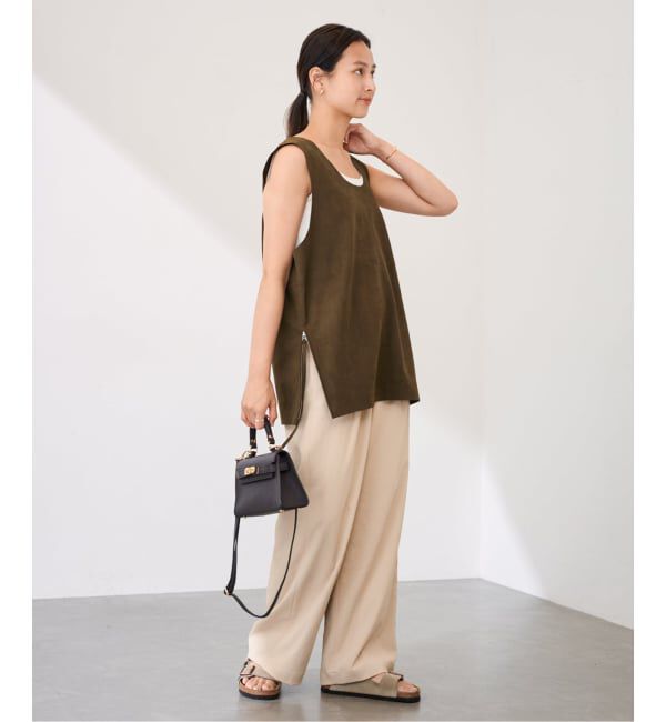 FRAMeWORK「フェイクスエードオーバータンク」|シャツ・ブラウス|