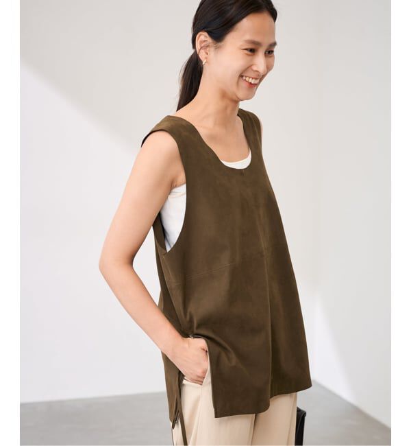 FRAMeWORK「フェイクスエードオーバータンク」|シャツ・ブラウス|