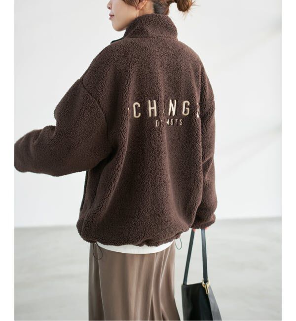 Spick and Span「《WEB限定カラー有り》リバーシブルボアブルゾン」|その他|ブラウン