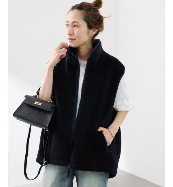 FRAMeWORK「ウールボアベスト」|その他|ネイビー