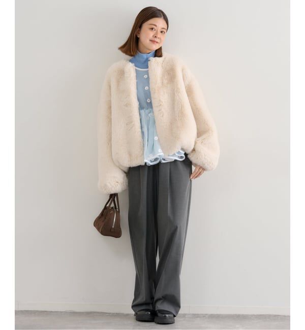 U by SPICK&SPAN「フェイクファージップブルゾン」|その他|