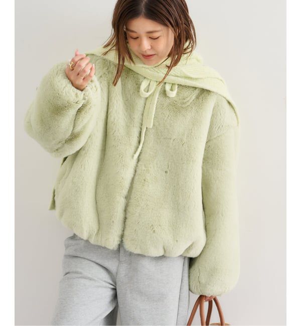 U by SPICK&SPAN「フェイクファージップブルゾン」|その他|