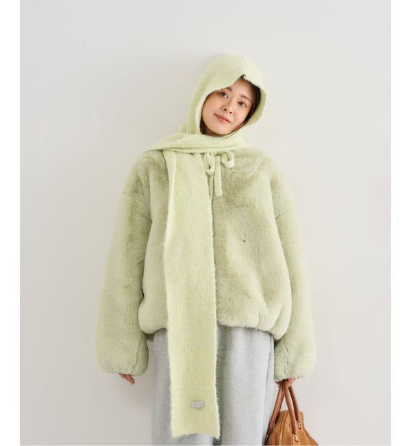 U by SPICK&SPAN「フェイクファージップブルゾン」|その他|