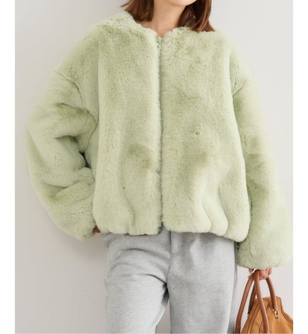 U by SPICK&SPAN「フェイクファージップブルゾン」|その他|