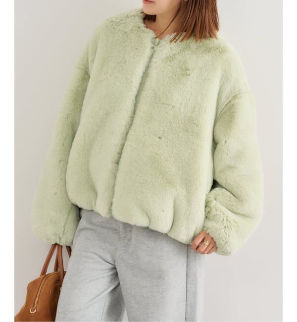 U by SPICK&SPAN「フェイクファージップブルゾン」|その他|