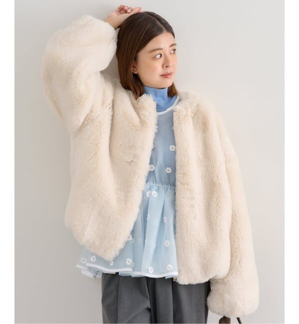 U by SPICK&SPAN「フェイクファージップブルゾン」|その他|