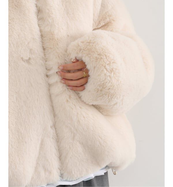 U by SPICK&SPAN「フェイクファージップブルゾン」|その他|