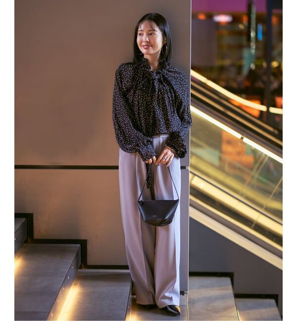 NOBLE「スタンドフリルボウタイブラウス」|シャツ・ブラウス|