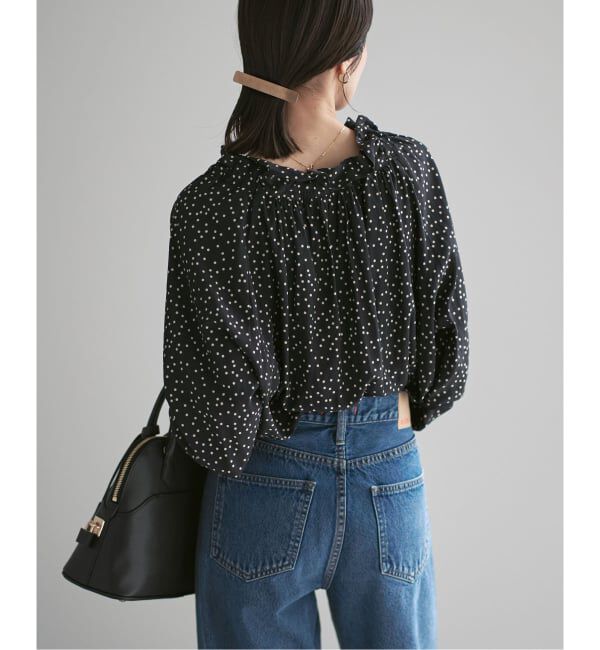 NOBLE「スタンドフリルボウタイブラウス」|シャツ・ブラウス|