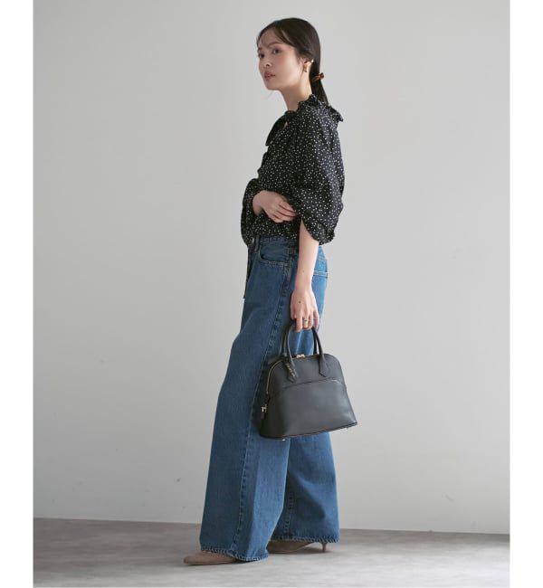 NOBLE「スタンドフリルボウタイブラウス」|シャツ・ブラウス|