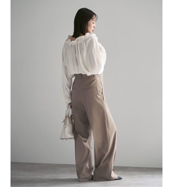 NOBLE「スタンドフリルボウタイブラウス」|シャツ・ブラウス|