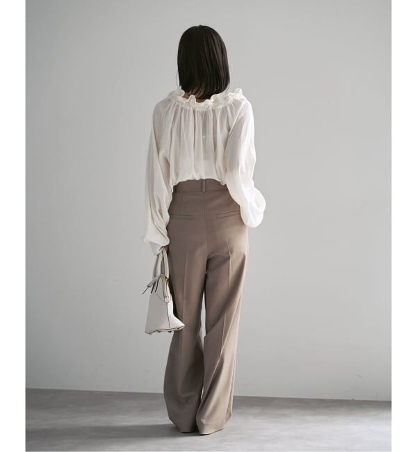 NOBLE「スタンドフリルボウタイブラウス」|シャツ・ブラウス|