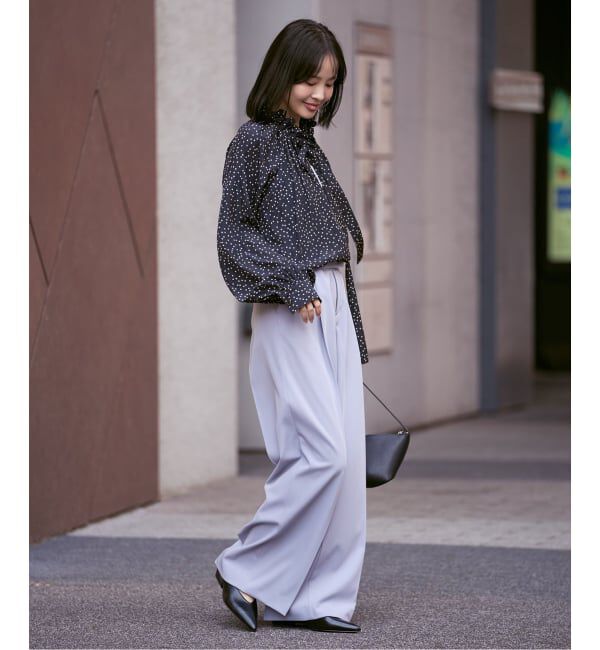 NOBLE「スタンドフリルボウタイブラウス」|シャツ・ブラウス|