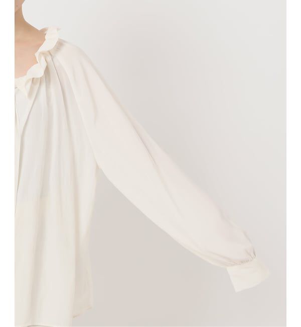 NOBLE「スタンドフリルボウタイブラウス」|シャツ・ブラウス|