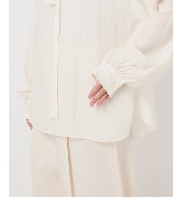 NOBLE「スタンドフリルボウタイブラウス」|シャツ・ブラウス|