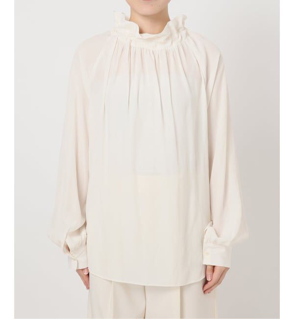 NOBLE「スタンドフリルボウタイブラウス」|シャツ・ブラウス|