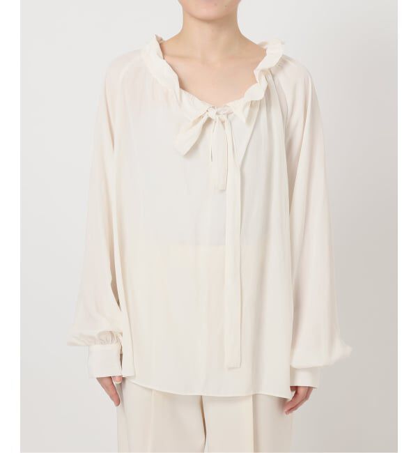 NOBLE「スタンドフリルボウタイブラウス」|シャツ・ブラウス|