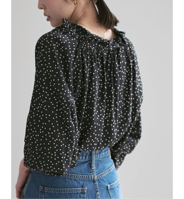 NOBLE「スタンドフリルボウタイブラウス」|シャツ・ブラウス|