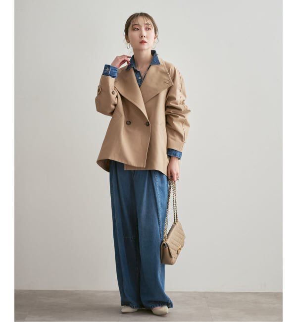 NOBLE「《追加予約》コットンダブルクロススタンドショートコート」|その他|