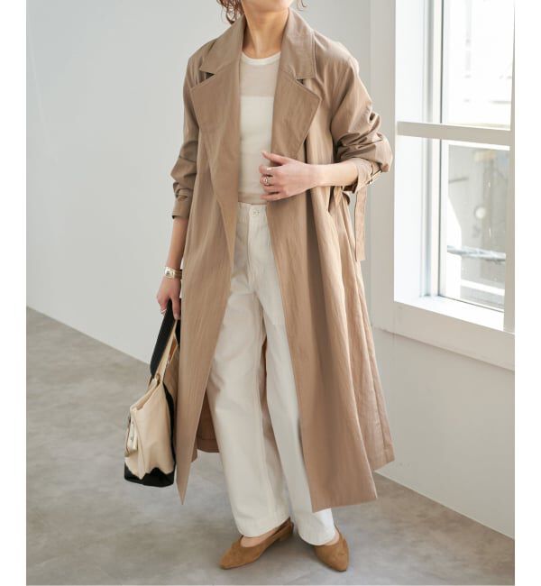 Spick and Span「《追加》エアリーギャバジンコート」|その他|キャメル