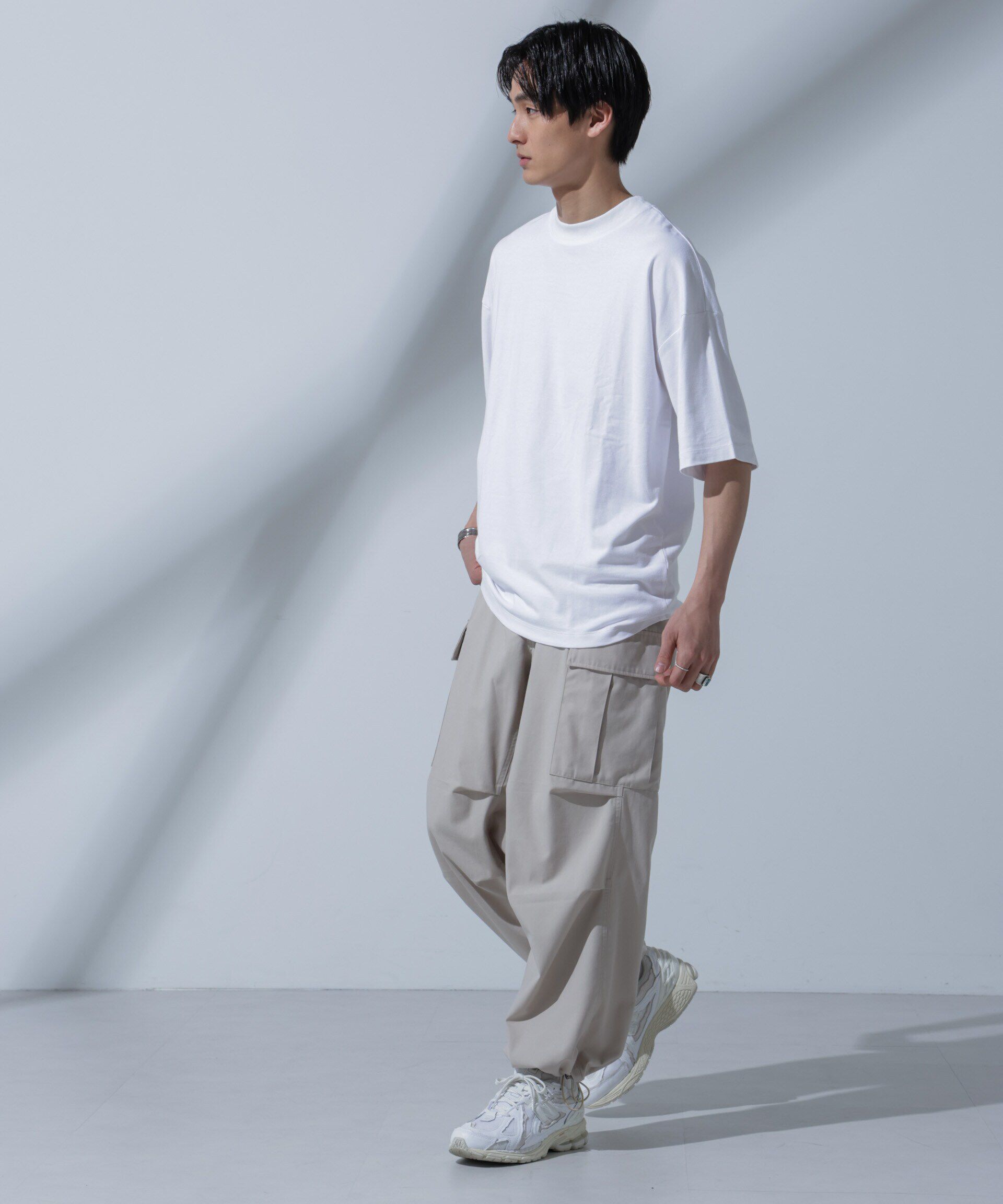 nano･universe「Anti Soaked(R)汗染み防止 クルーネックビッグT」|Tシャツ・カットソー|