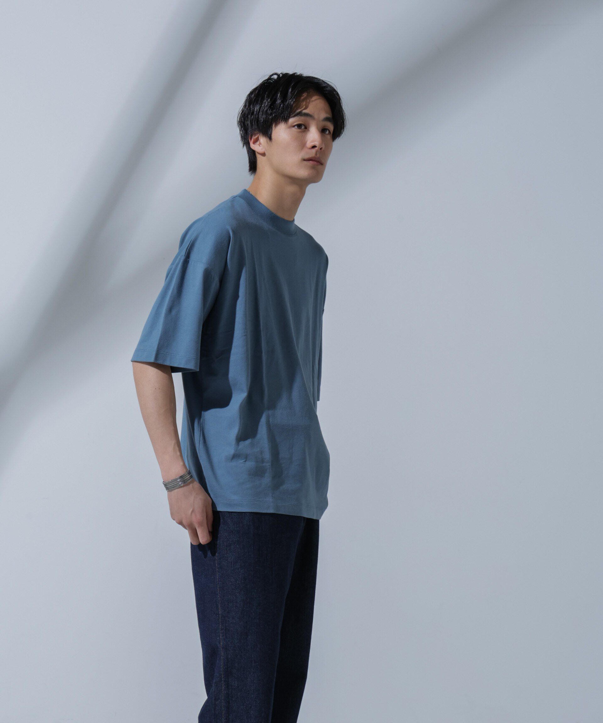 nano･universe「Anti Soaked(R)汗染み防止 クルーネックビッグT」|Tシャツ・カットソー|