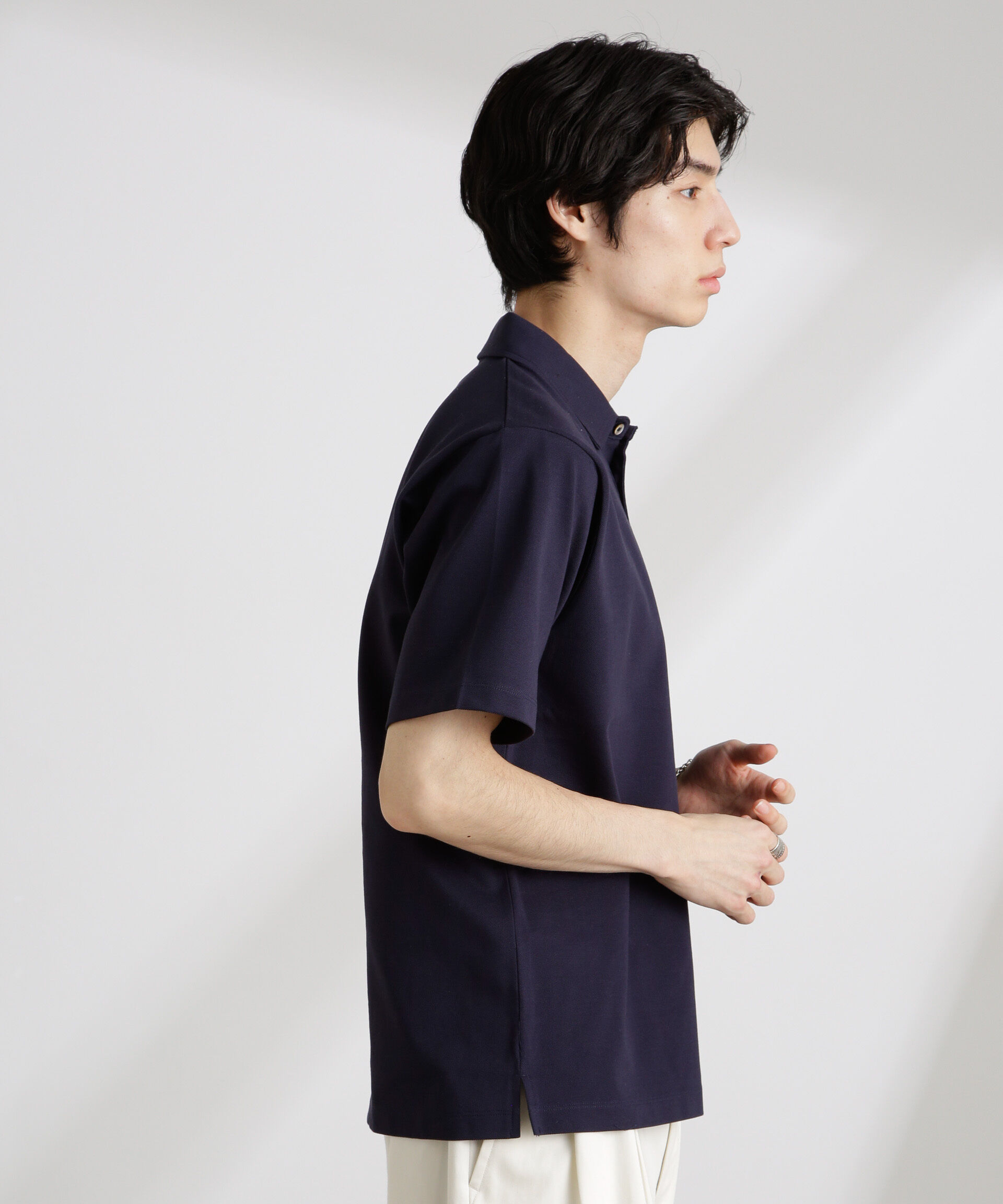 nano･universe「アンチスメル 鹿の子ポロ 半袖」|Tシャツ・カットソー|