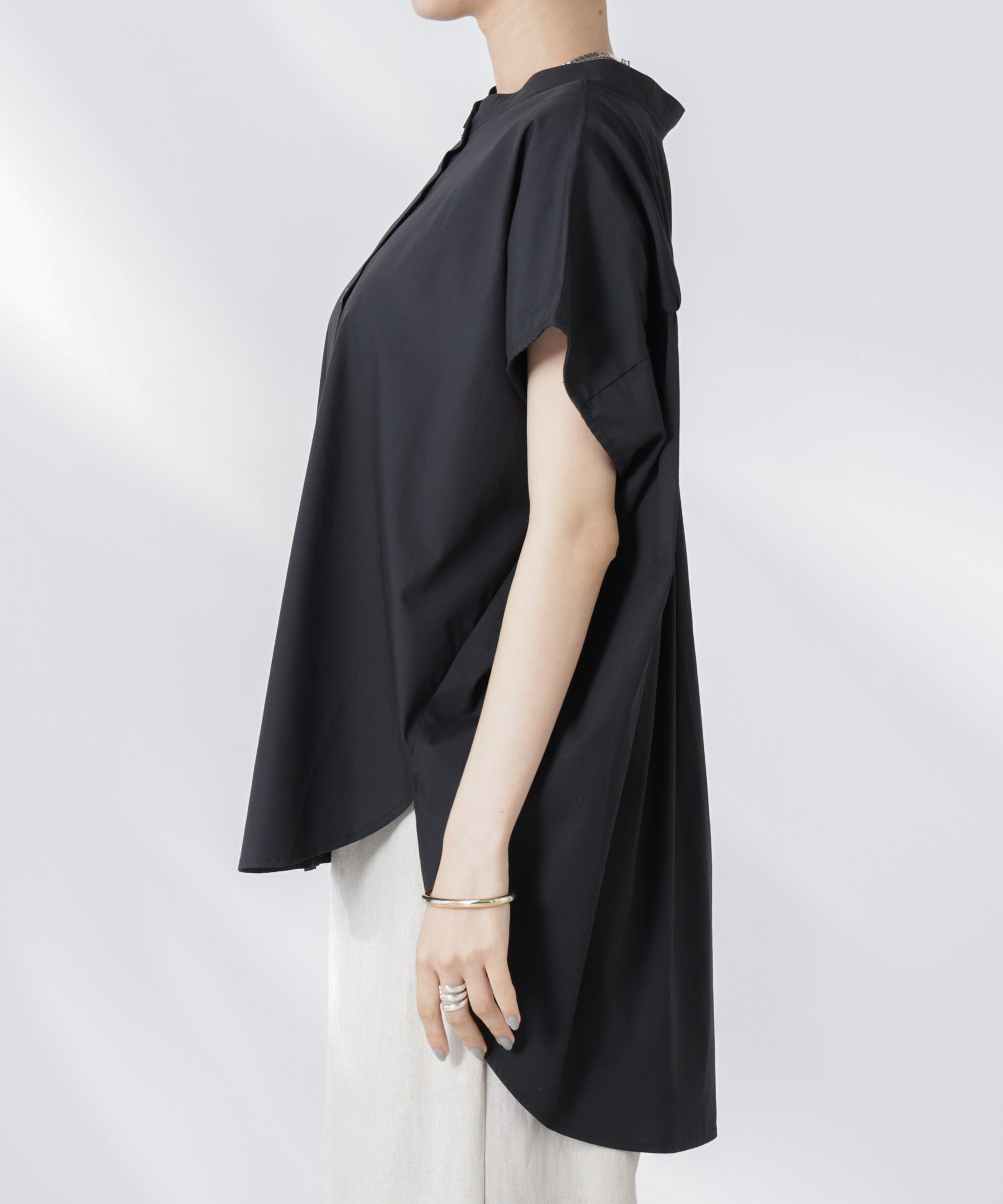 nano･universe「バックギャザーノースリーブブラウス」|シャツ・ブラウス|