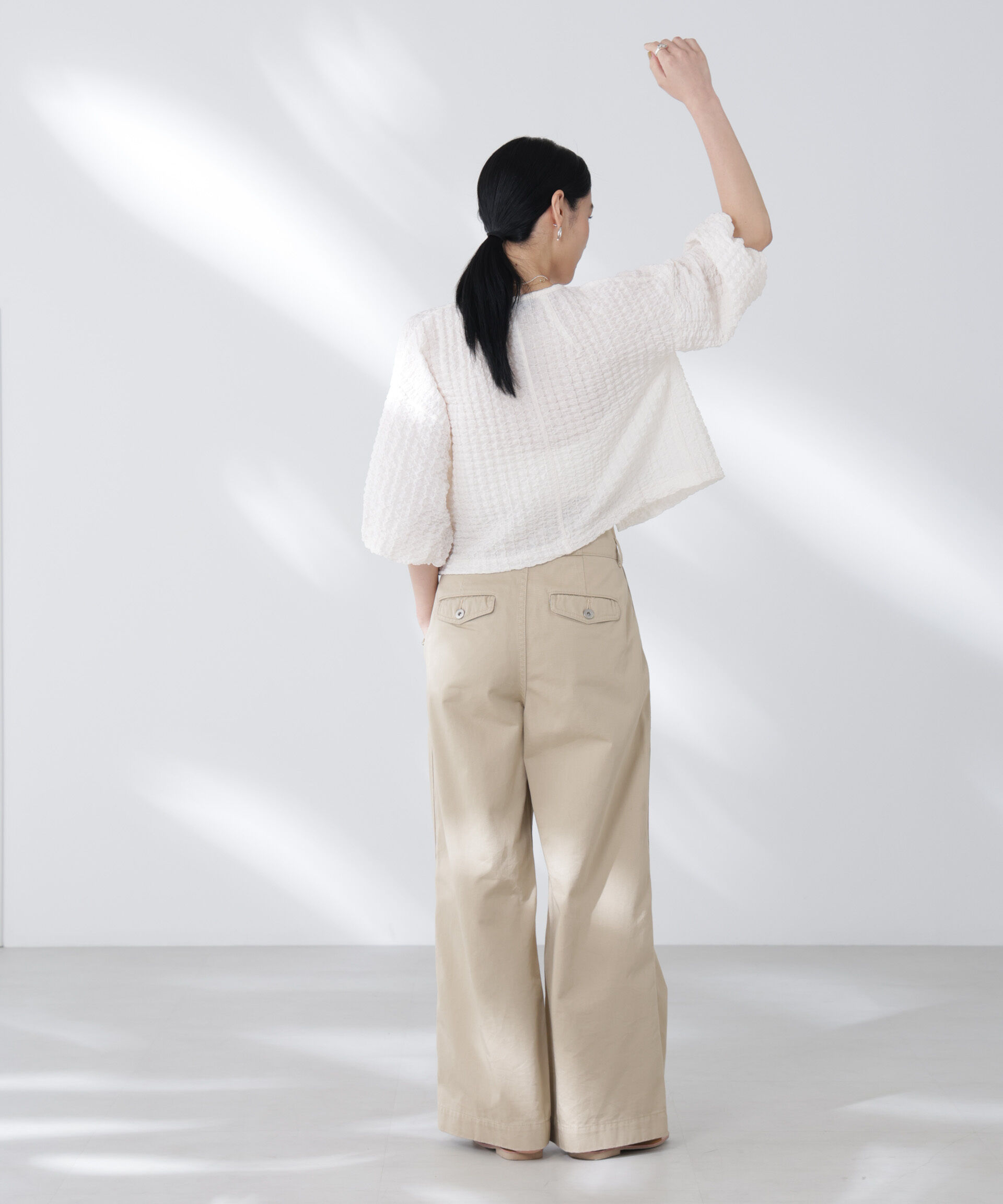 nano･universe「フクレシャーリングzipカーディガン」|Tシャツ・カットソー|