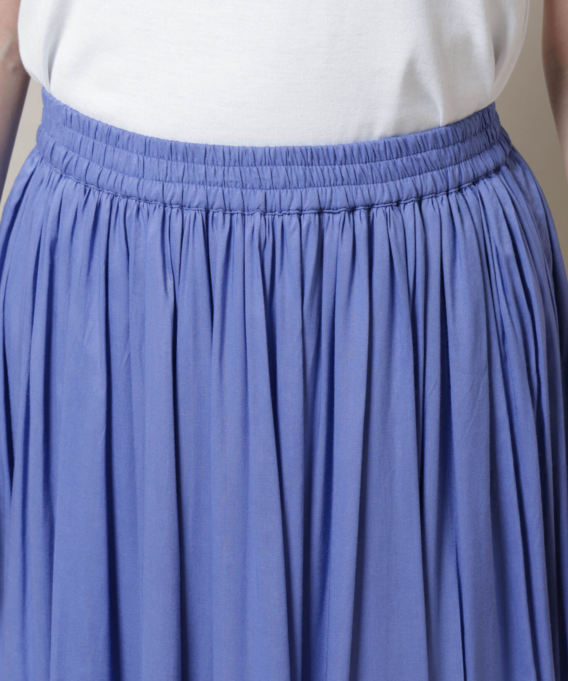 nano･universe「made in INDIA ギャザー切り替えフレアスカート(セットアップ可)」|スカート|