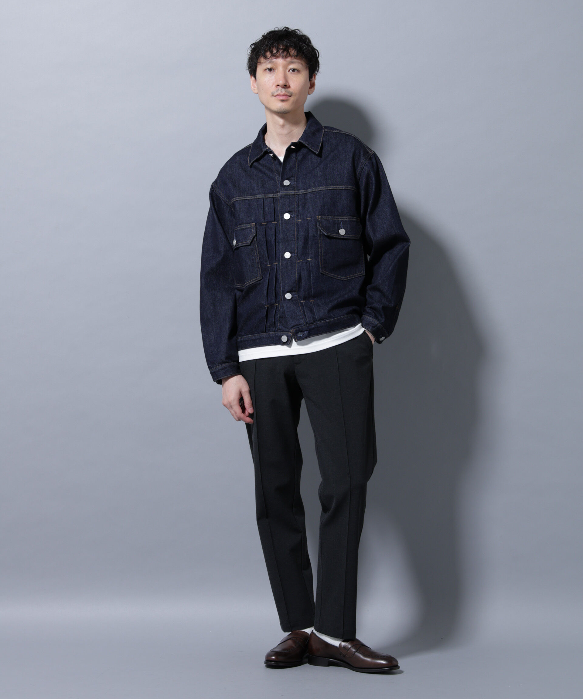 nano･universe「サイドリブストレッチイージーパンツ」|チノ|