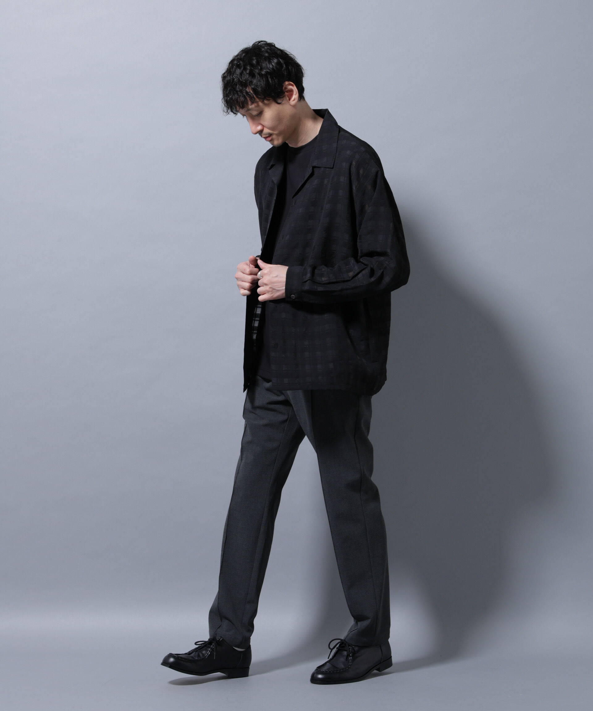 nano･universe「サイドリブストレッチイージーパンツ」|チノ|