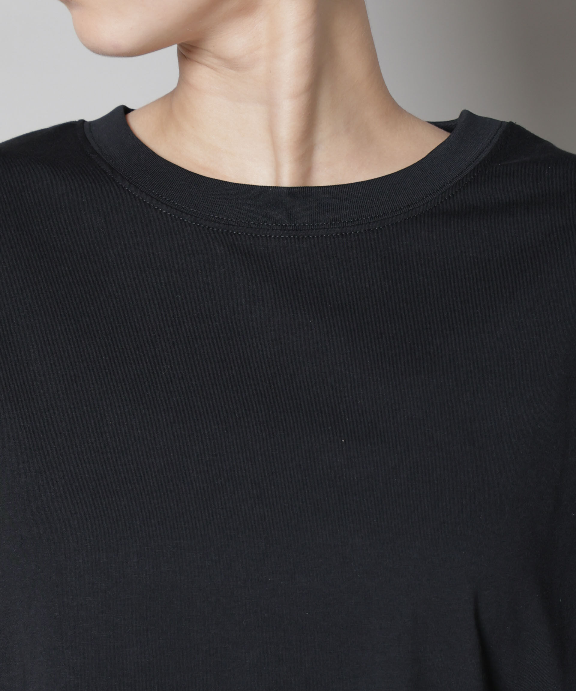 nano･universe「CVCプレーティング天竺ラウンドヘムカットトップス」|Tシャツ・カットソー|