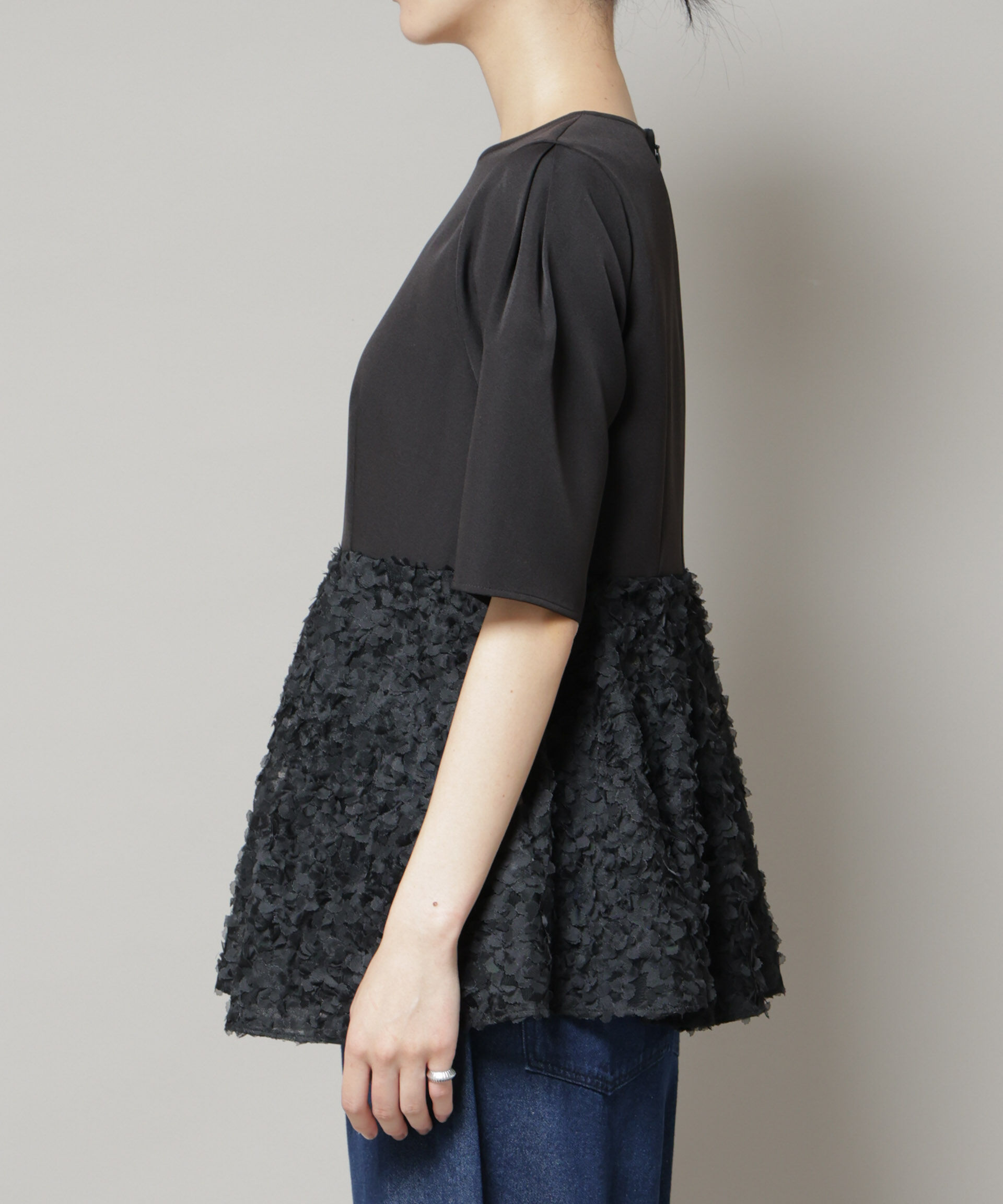 nano･universe「ペタルエンブロイダリーペプラムブラウス」|シャツ・ブラウス|