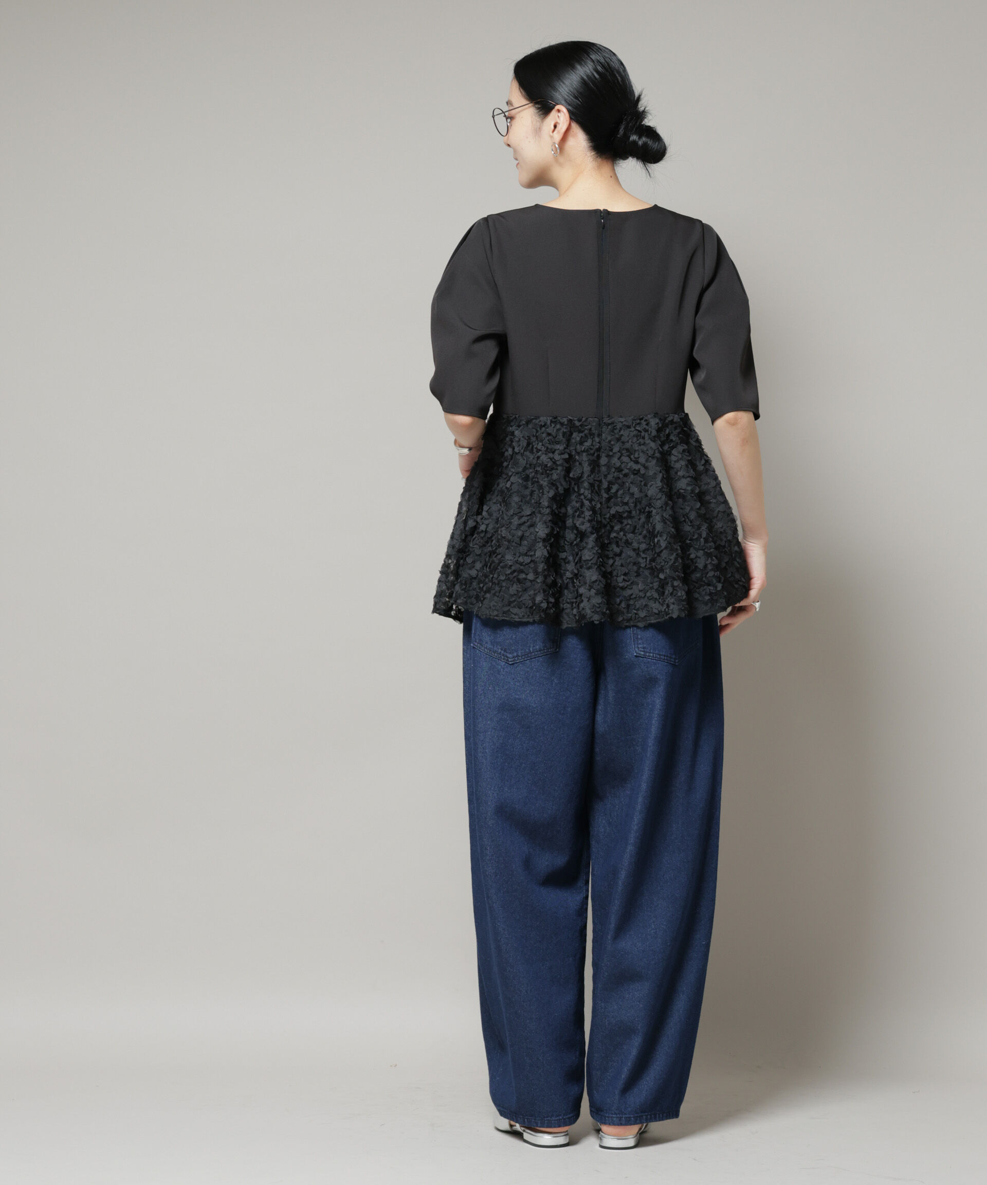 nano･universe「ペタルエンブロイダリーペプラムブラウス」|シャツ・ブラウス|