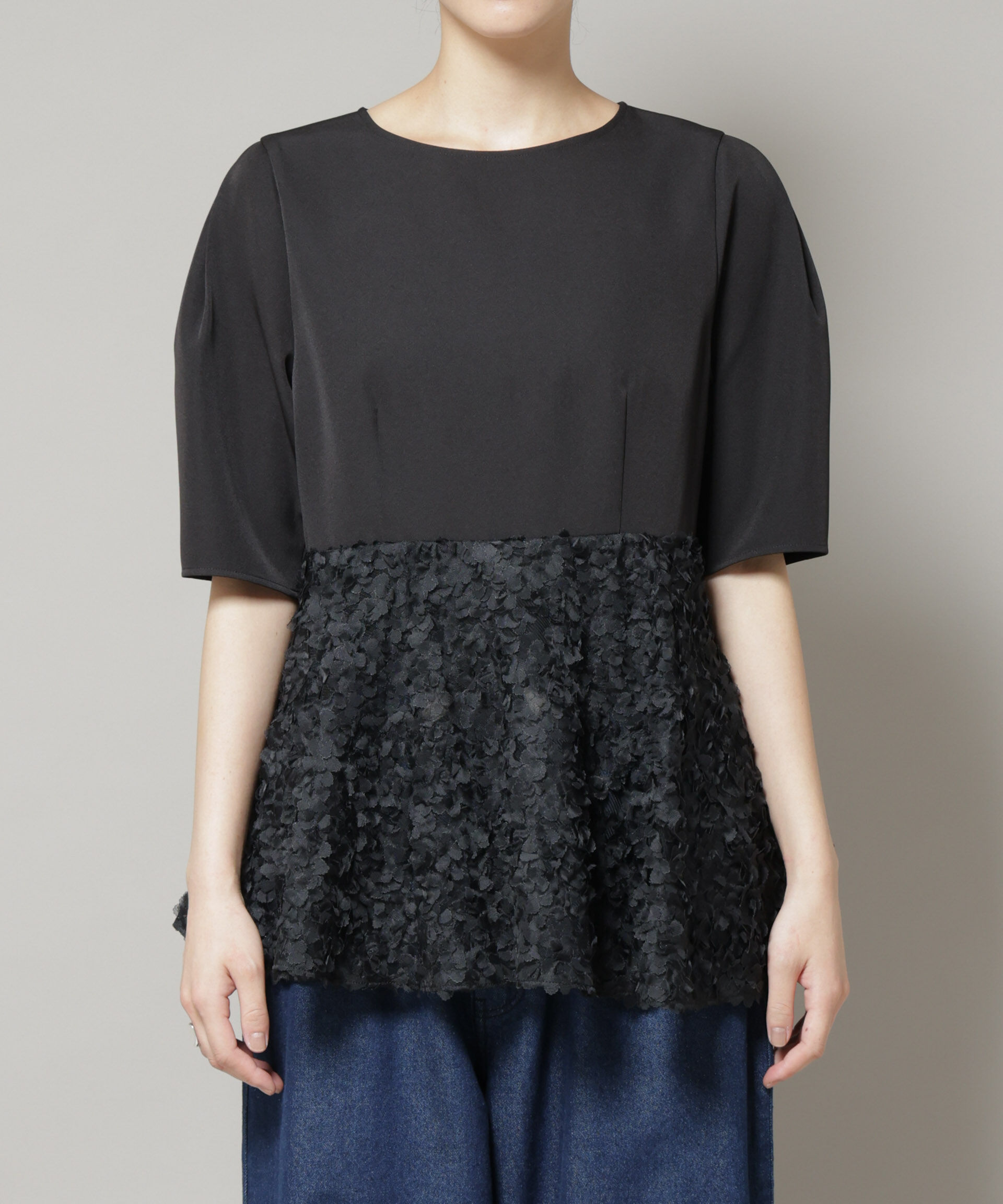 nano･universe「ペタルエンブロイダリーペプラムブラウス」|シャツ・ブラウス|