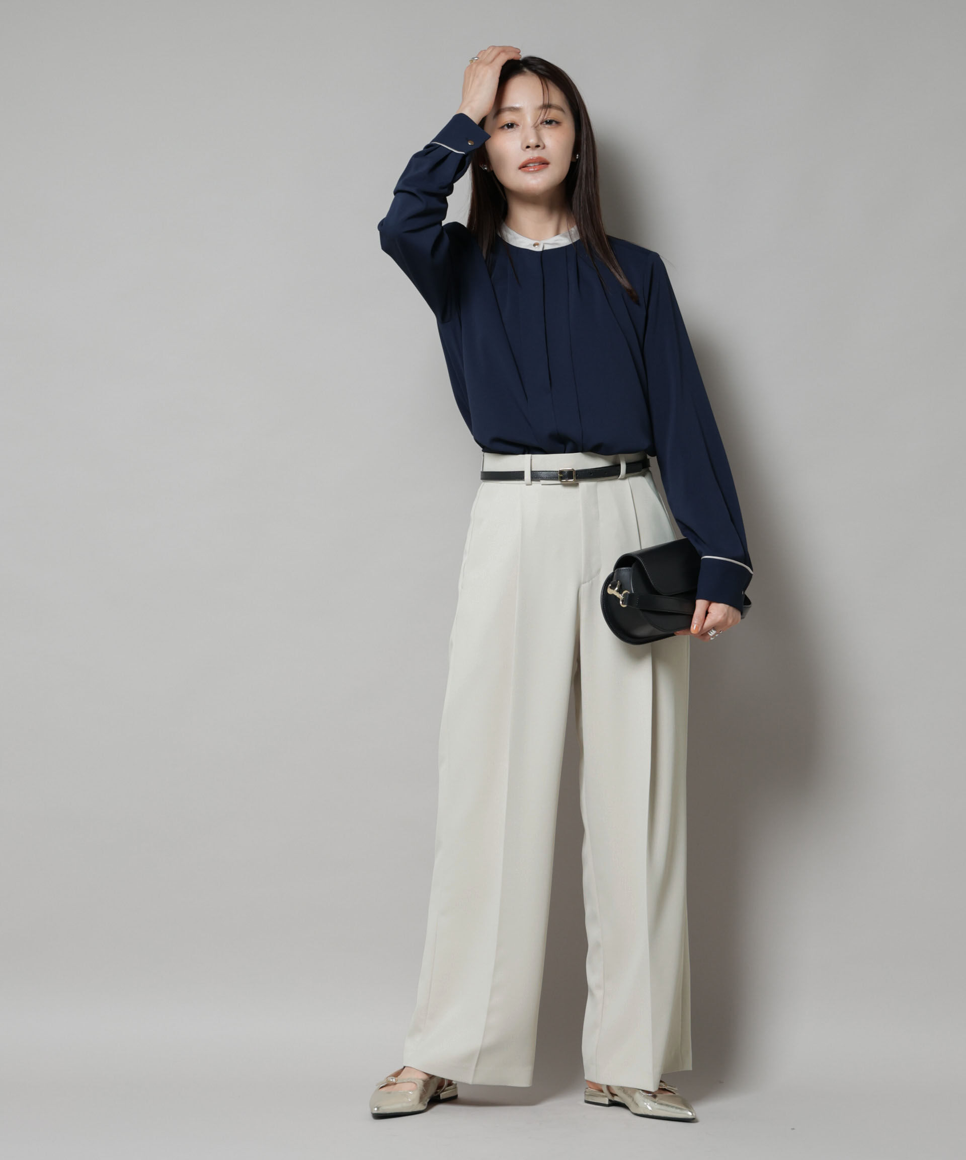 nano･universe「ツイルワイドスラックス」|チノ|