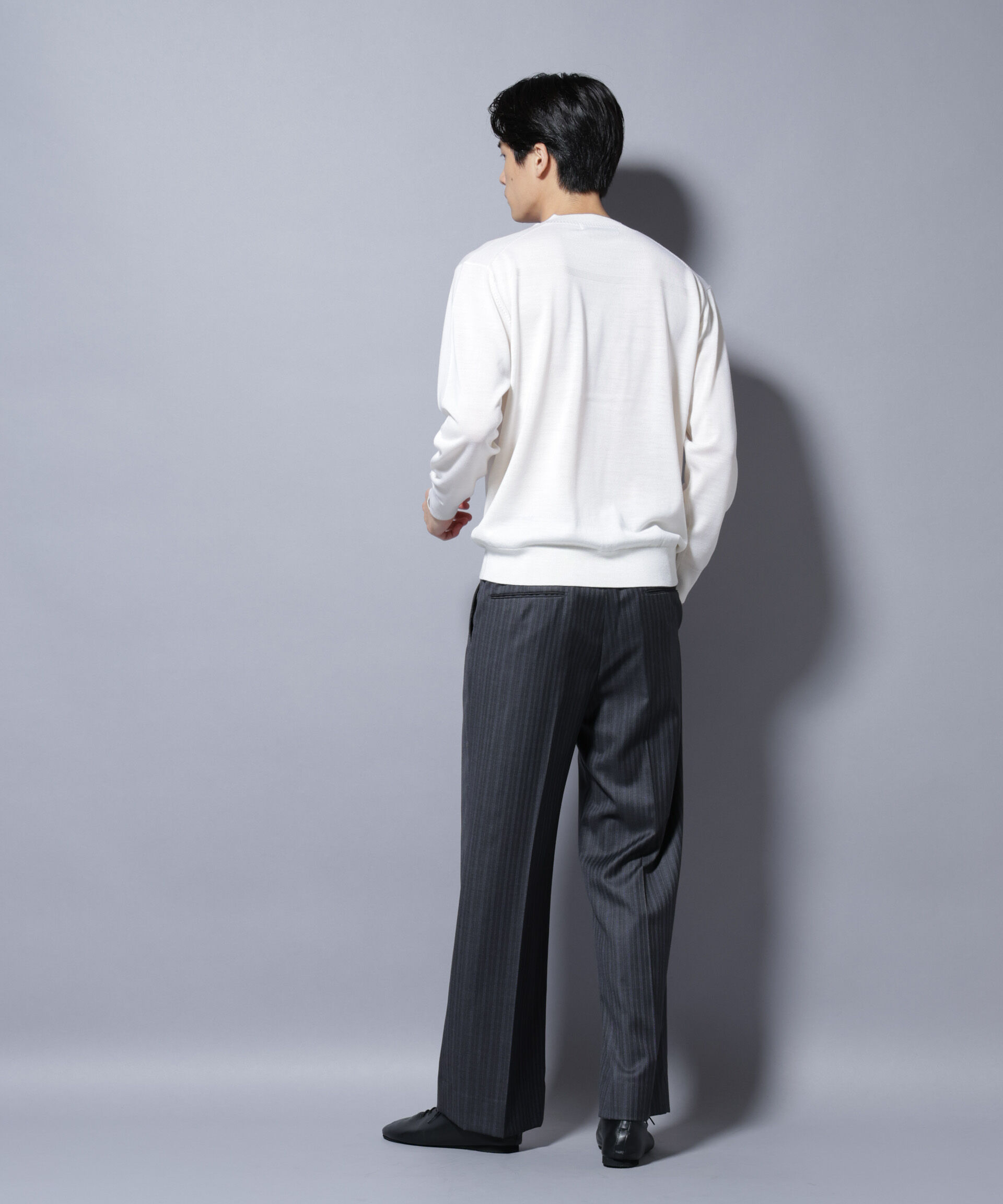 nano･universe「「毛玉レスニット」ファインゲージVネック」|ニット・セーター|