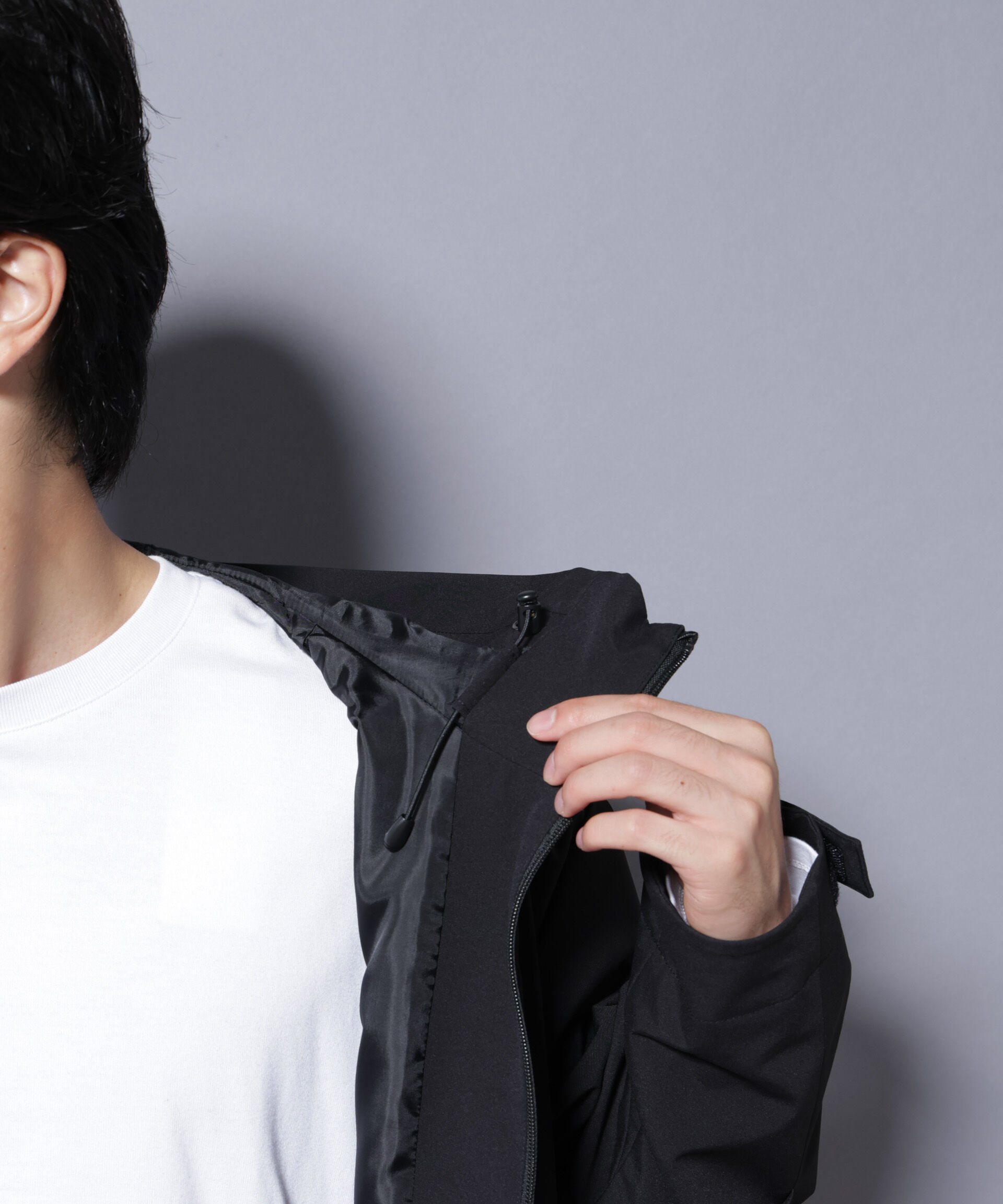 nano･universe「3レイヤーフーディブルゾン」|ブルゾン・スタジャン|