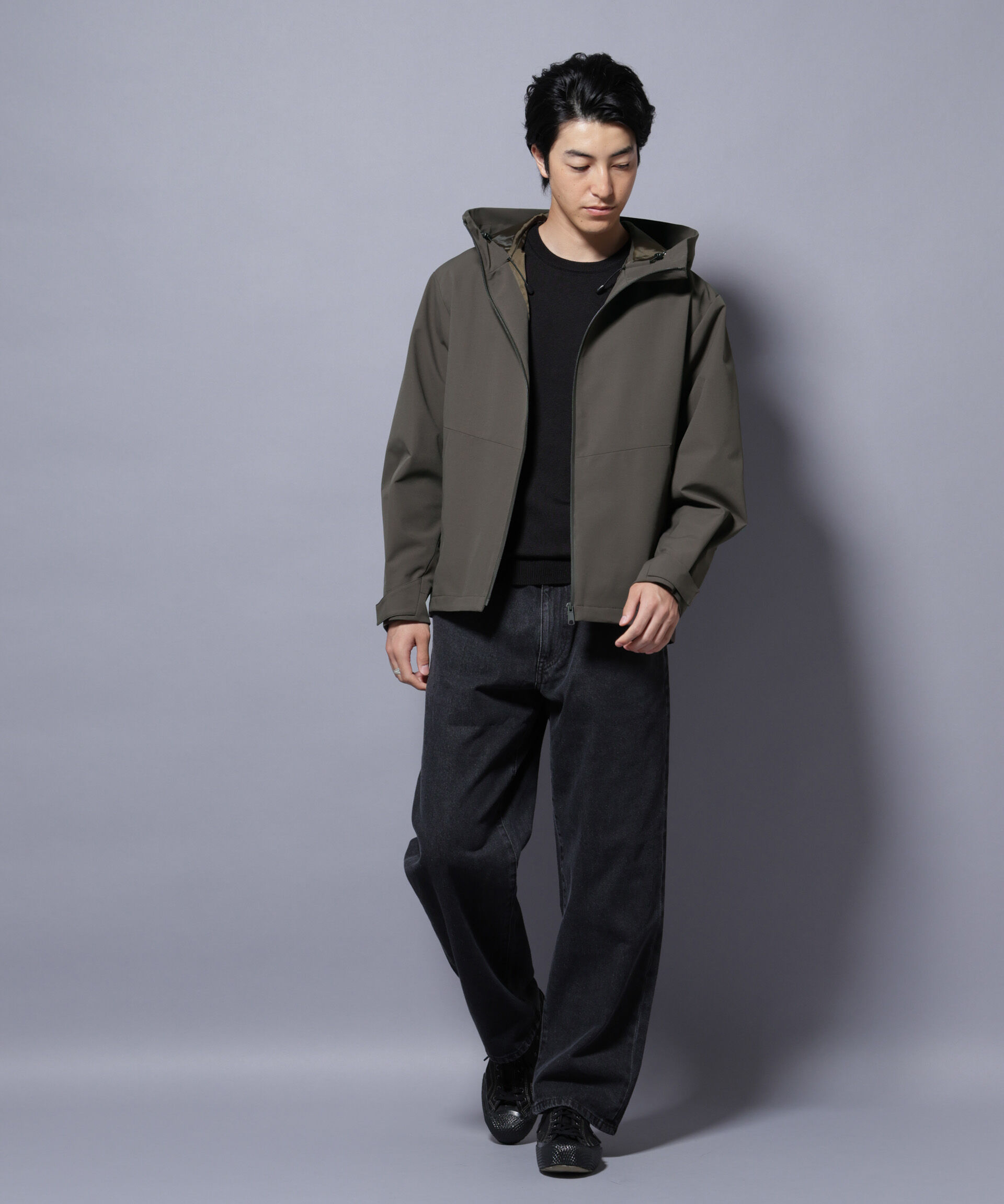 nano･universe「3レイヤーフーディブルゾン」|ブルゾン・スタジャン|