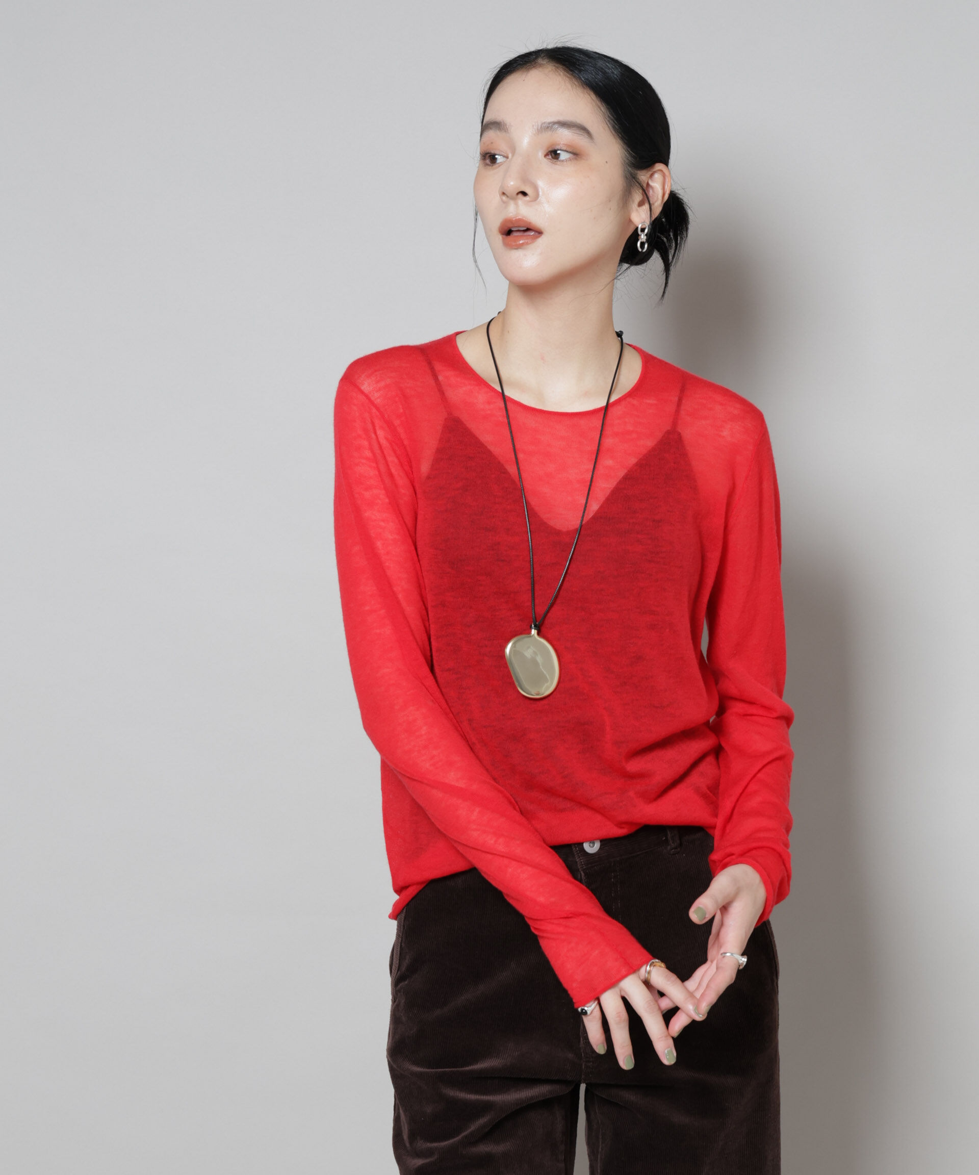 nano･universe「スイビウールクルーネックニットプルオーバー」|ニット・セーター|