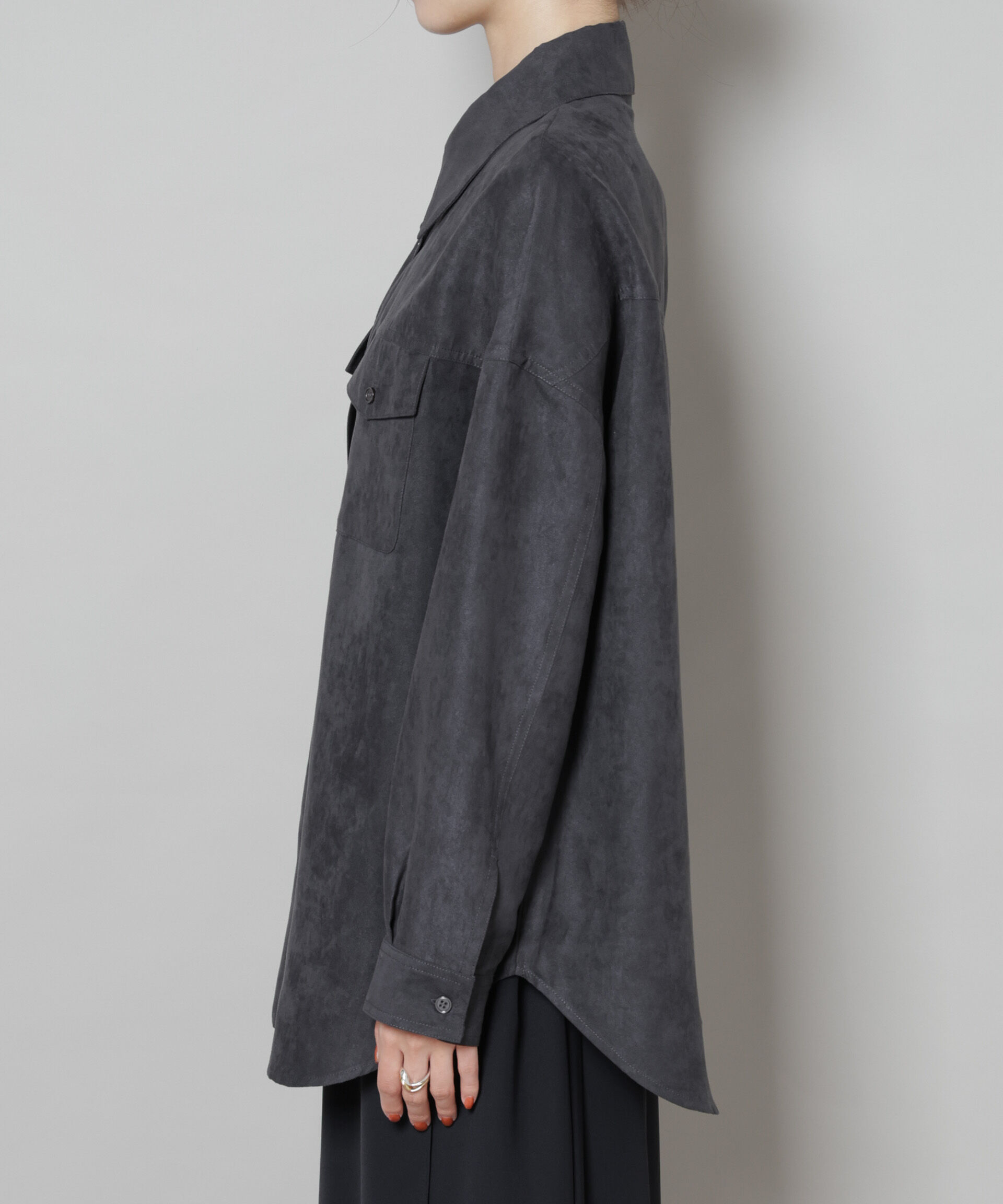 nano･universe「フェイクスエードシャツ(セットアップ可)」|シャツ・ブラウス|