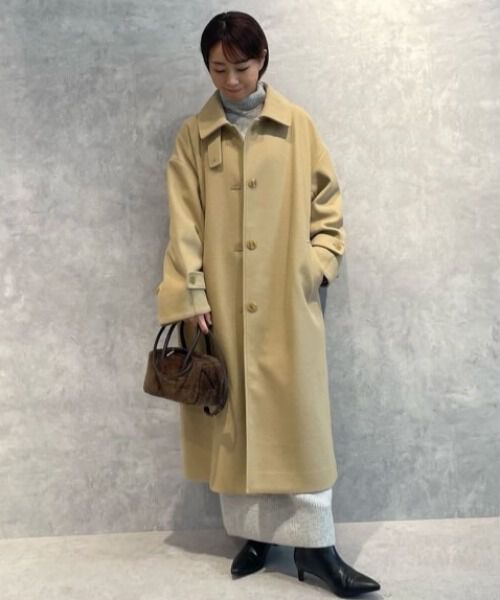 nano･universe「メルトンジャージーステンカラーコート」|その他|