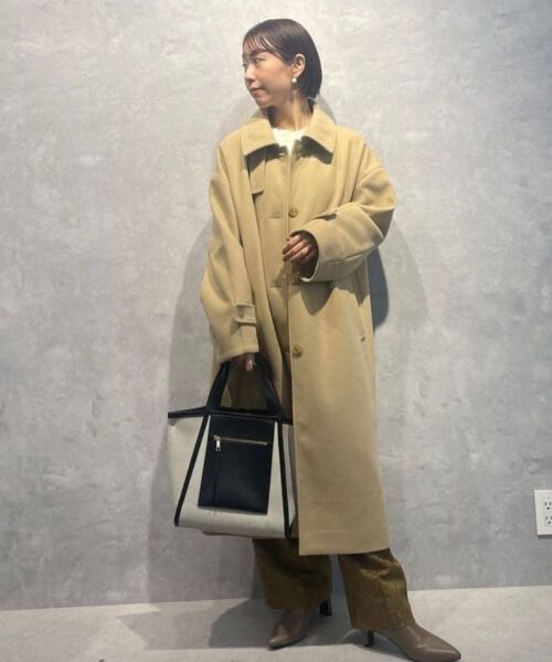 nano･universe「メルトンジャージーステンカラーコート」|その他|