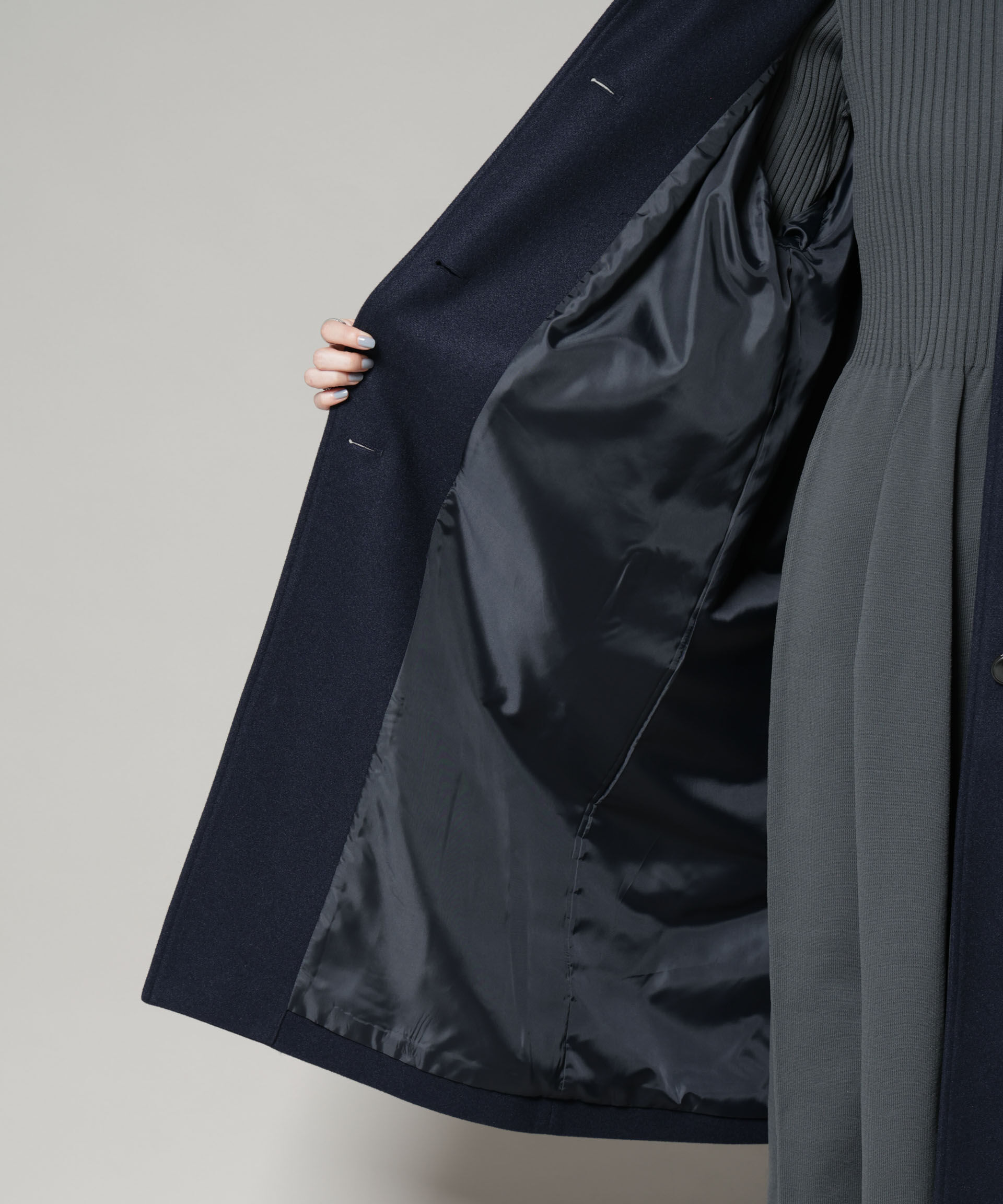 nano･universe「メルトンジャージーステンカラーコート」|その他|