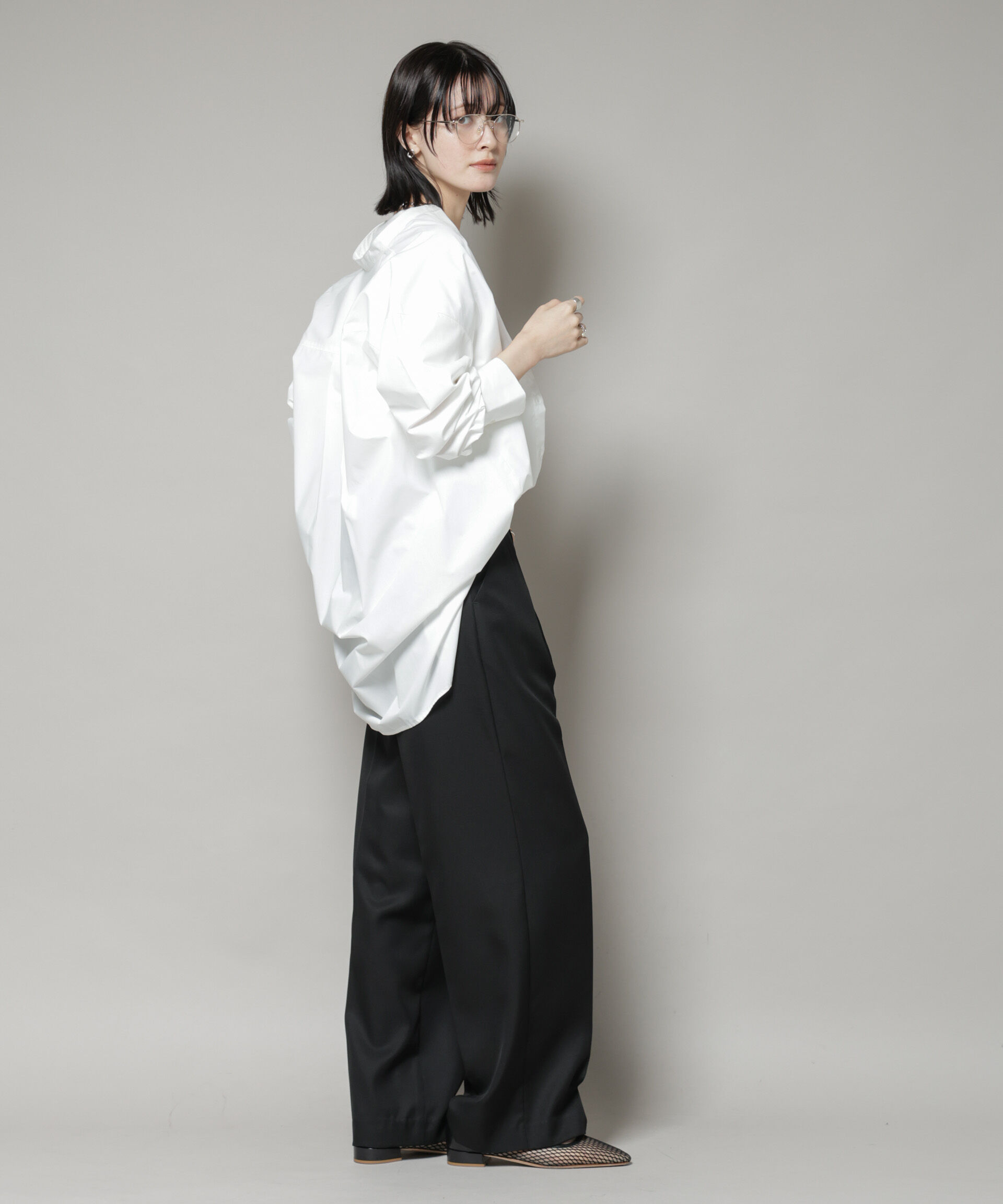 nano･universe「スタンドカラーシャツ」|シャツ・ブラウス|