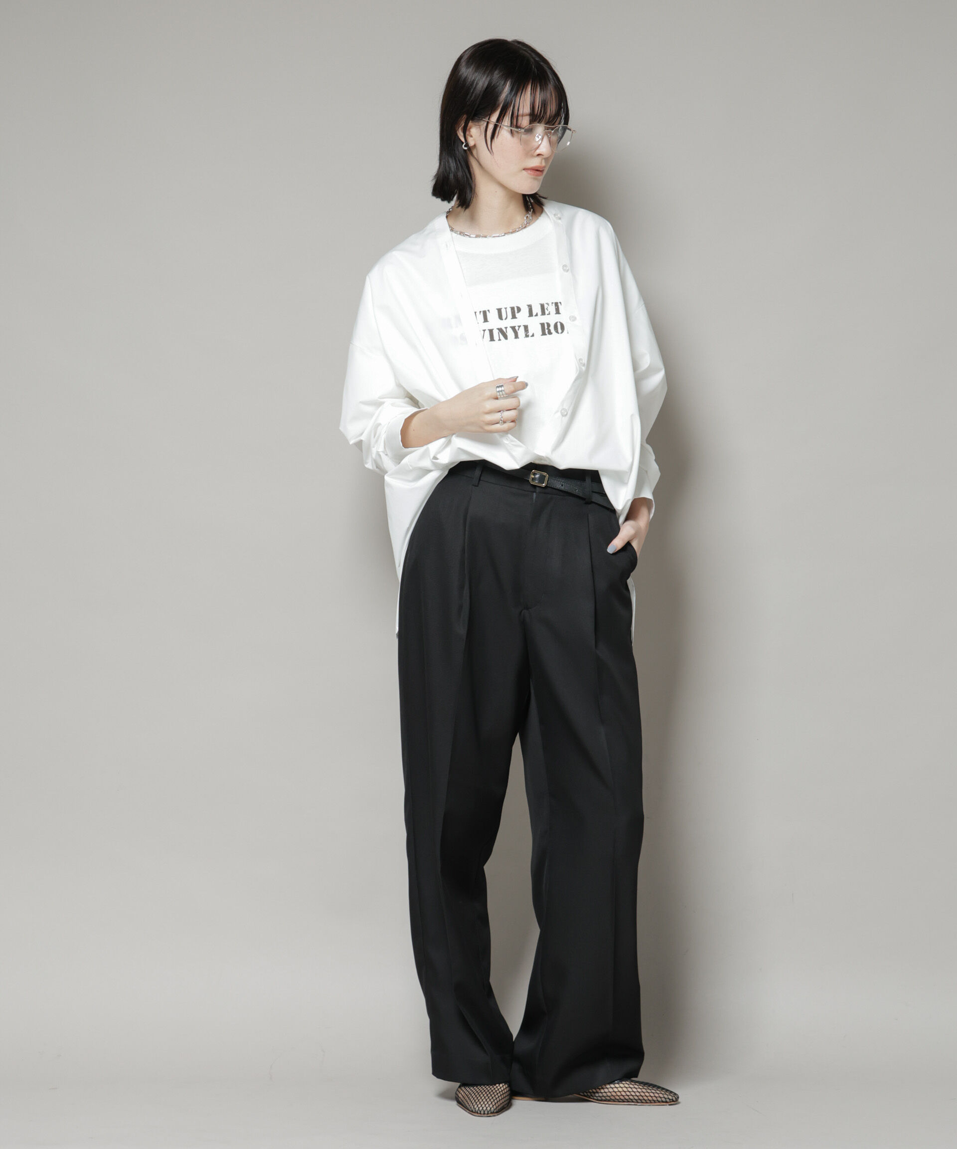 nano･universe「スタンドカラーシャツ」|シャツ・ブラウス|