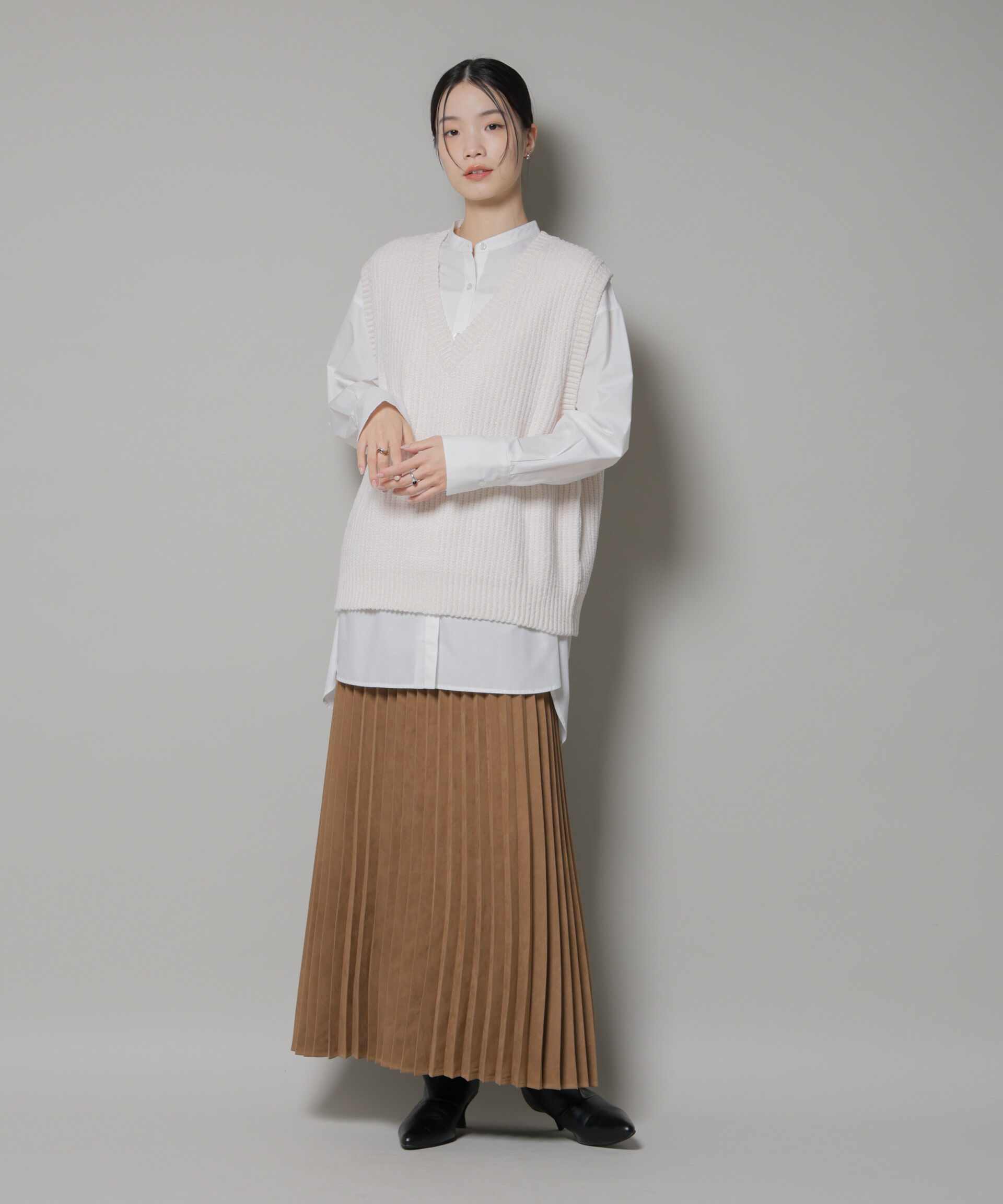 nano･universe「スタンドカラーシャツ」|シャツ・ブラウス|